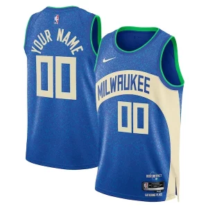 Maravilloso Delicioso Milwaukee Bucks Nike Unisex 2023/24 Custom Swingman Jersey Royal City Edition  para la gran final
