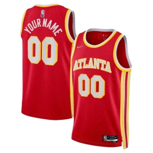 Elegante Atlanta Hawks Nike 2021/22 Diamond Swingman Custom Jersey Icon Edition Red  para la gran final