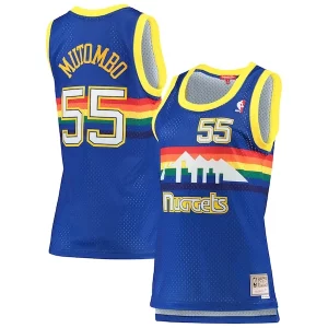 Resistente Dikembe Mutombo Denver Nuggets Women's 1991/92 Hardwood Classics Swingman Jersey Royal  para la gran final