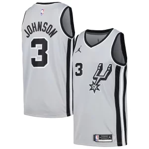 Fantástico Maravilloso Keldon Johnson San Antonio Spurs Nike Swingman Player Jersey Statement Edition Silver  para la gran final