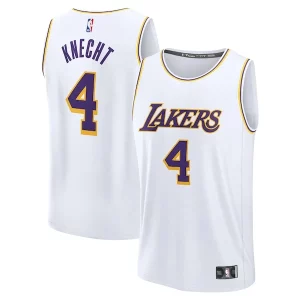 Sofisticado Genial Dalton Knecht Los Angeles Lakers Fast Break Replica Player Jersey Association Edition White  para la gran final