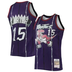 Encantador Vince Carter Toronto Raptors 1998/99 Hardwood Classics NBA 75th Anniversary Diamond Swingman Jersey Purple  para la gran final
