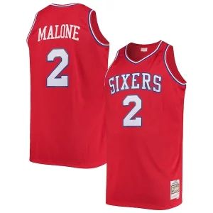 Resistente Duradero Perfecto Moses Malone Philadelphia 76ers 1982/83 Big & Tall Hardwood Classics Swingman Jersey Red  para la gran final