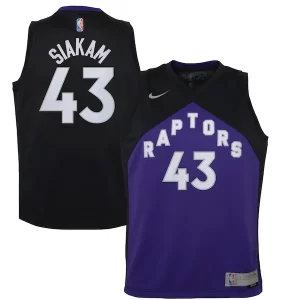 Práctico Bonito Pascal Siakam Toronto Raptors Nike Youth 2020/21 Swingman Player Jersey Black/Purple Earned Edition  para la gran final