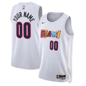 Original Delicioso Miami Heat Nike Unisex 2022/23 Swingman Custom Jersey City Edition White  para la gran final