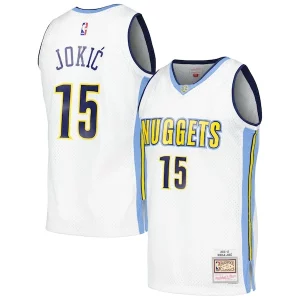 Fácil de llevar Hermoso Nikola Jokic Denver Nuggets 2016/17 Throwback Swingman Jersey White  para la gran final
