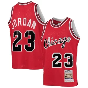 Único Youth Chicago Bulls Michael Jordan Red 1984/85 Hardwood Classics Authentic Jersey  para la gran final