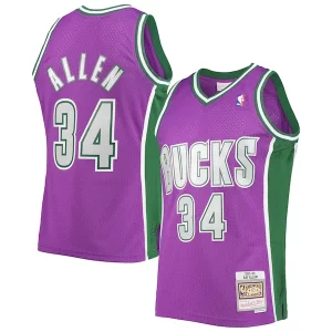 Duradero Estupendo Chulo Ray Allen Milwaukee Bucks 2001/02 Hardwood Classics Swingman Jersey Purple  para la gran final