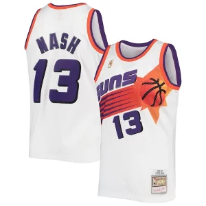 Fantástico Delicioso Steve Nash Phoenix Suns 2001/02 Hardwood Classics Swingman Jersey White/Purple  para la gran final