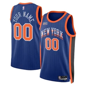 Increíble Cool Exquisito New York Knicks Nike Unisex 2023/24 Custom Swingman Jersey Blue City Edition  para la gran final