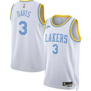 Práctico Exquisito Clásico Anthony Davis Los Angeles Lakers Nike Swingman Jersey Classic Edition White  para la gran final