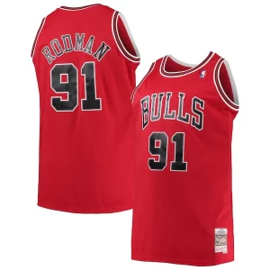 Perfecto Dennis Rodman Chicago Bulls 1997/98 Big & Tall Hardwood Classics Swingman Jersey Red  para la gran final