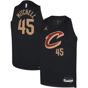 Resistente Atractivo Donovan Mitchell Cleveland Cavaliers Jordan Brand Youth Swingman Jersey Statement Black  para la gran final