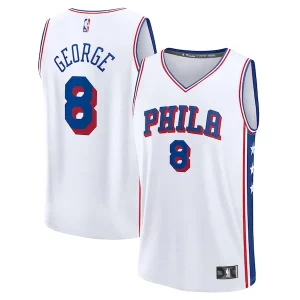 Duradero Paul George Philadelphia 76ers Youth Fast Break Replica Player Jersey Association Edition White  para la gran final