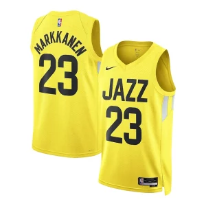 Versátil Elegante Lauri Markkanen Utah Jazz Nike Unisex Swingman Jersey Association Edition Gold  para la gran final