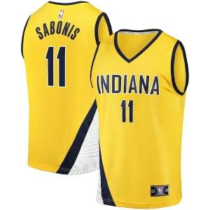 Chulo Domantas Sabonis Indiana Pacers Fast Break Replica Jersey Statement Edition Gold  para la gran final
