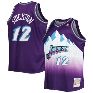 Magnífico Maravilloso John Stockton Utah Jazz Big & Tall Hardwood Classics 1996/97 Swingman Jersey Purple  para la gran final