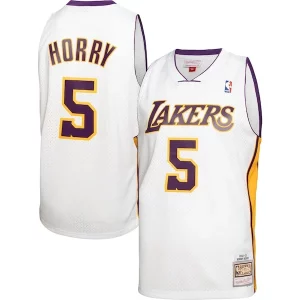 Lujoso Increíble Robert Horry Los Angeles Lakers 2001/02 Hardwood Classics Swingman Jersey White  para la gran final