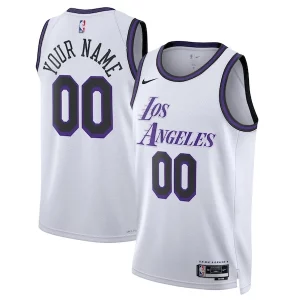 Maravilloso Los Angeles Lakers Nike Unisex 2022/23 Swingman Custom Jersey City Edition White  para la gran final