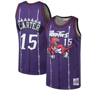 Cool Chulo Duradero Vince Carter Toronto Raptors 1998/99 Hardwood Classics Swingman Jersey Purple/White  para la gran final