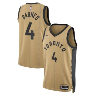 Único Scottie Barnes Toronto Raptors Nike Unisex 2023/24 Swingman Jersey Gold City Edition  para la gran final