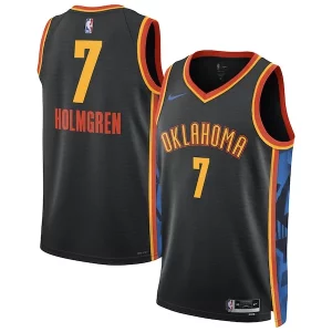 Hermoso Atractivo Perfecto Chet Holmgren Oklahoma City Thunder Nike Unisex 2024/25 Swingman Player Jersey City Edition Black  para la gran final