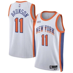 Original Jalen Brunson New York Knicks Nike Unisex 2024/25 Swingman Player Jersey City Edition White  para la gran final