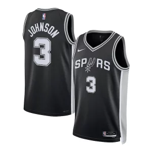 Delicioso Exquisito Comodo Keldon Johnson San Antonio Spurs Nike Unisex Swingman Jersey Icon Edition Black/White  para la gran final
