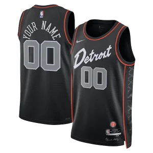 Comodo Chulo Versátil Detroit Pistons Nike Unisex 2023/24 Custom Swingman Jersey Black City Edition  para la gran final