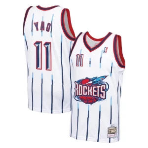 Increíble Único Yao Ming Houston Rockets 2002 03 Hardwood Classics Swingman Jersey White  para la gran final