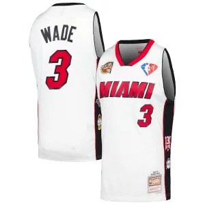 Clásico Atractivo Bonito Dwyane Wade Miami Heat Unisex Hall of Fame Class of 2023 Throwback Swingman Jersey White  para la gran final