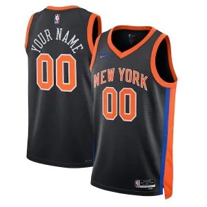 Ideal New York Knicks Nike Unisex 2022/23 Swingman Custom Jersey City Edition Black  para la gran final