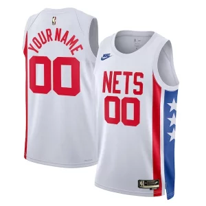 Magnífico Moderno Lujoso Brooklyn Nets Nike Unisex 2022/23 Custom Swingman Jersey Classic Edition White  para la gran final