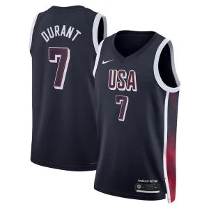 Duradero Kevin Durant USA #7 Nike 2024 Swingman Player Jersey Navy  para la gran final