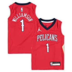 Bonito Clásico Zion Williamson New Orleans Pelicans Jordan Brand Preschool 2020/21 Fast Break Replica Jersey Statement Edition Red  para la gran final
