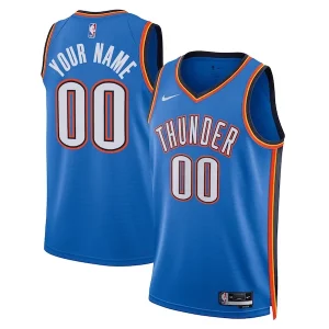 Chulo Ideal Clásico Oklahoma City Thunder Nike Unisex Swingman Custom Jersey Blue Icon Edition  para la gran final