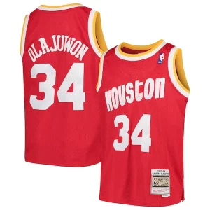 Bonito Clásico Encantador Hakeem Olajuwon Houston Rockets Youth Swingman Throwback Jersey Red  para la gran final