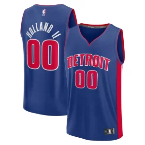 Robusto Práctico Ron Holland II Detroit Pistons Fast Break Replica Player Jersey Icon Edition Blue  para la gran final