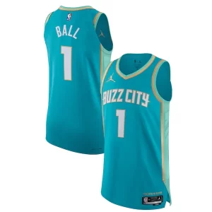 Moderno Fácil de llevar Duradero Jordan Brand LaMelo Ball Charlotte Hornets Authentic Jersey City Edition Teal  para la gran final