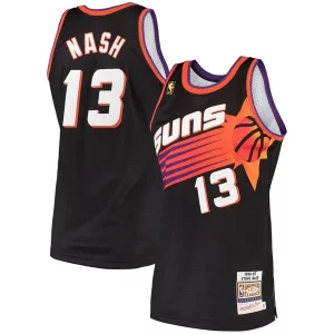 Sofisticado Steve Nash Phoenix Suns 1996/97 Hardwood Classics Authentic Jersey Black  para la gran final