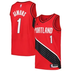 Único Cool Robusto Anfernee Simons Portland Trail Blazers Jordan Brand Swingman Player Jersey Statement Edition Red/Black  para la gran final