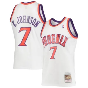 Elegante Comodo Bonito Kevin Johnson Phoenix Suns 1988/89 Hardwood Classics Swingman Jersey White  para la gran final