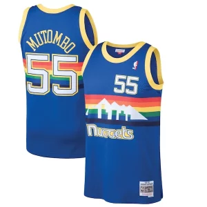 Resistente Comodo Estupendo Dikembe Mutombo Denver Nuggets 1991/92 Hardwood Classics Swingman Jersey Blue  para la gran final