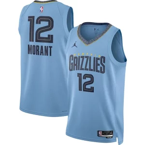 Atractivo Sofisticado Ja Morant Memphis Grizzlies Jordan Brand Unisex Swingman Jersey Statement Edition Light Blue  para la gran final