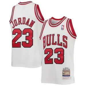 Magnífico Práctico Exquisito Michael Jordan Chicago Bulls Youth 1997/98 Hardwood Classics Authentic Jersey White/Black/Red  para la gran final