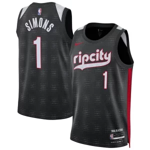 Perfecto Anfernee Simons Portland Trail Blazers Nike Unisex 2024/25 Swingman Player Jersey City Edition Black  para la gran final
