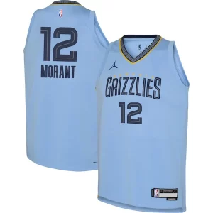 Exquisito Original Ja Morant Memphis Grizzlies Jordan Brand Youth Swingman Jersey Statement Edition Light Blue  para la gran final