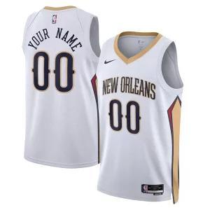 Resistente Maravilloso New Orleans Pelicans Nike Unisex Swingman Custom Jersey White Association Edition  para la gran final