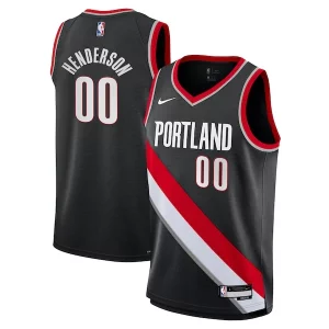 Elegante Original Scoot Henderson Portland Trail Blazers Nike Youth Swingman Jersey Icon Edition Black  para la gran final