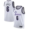 Fantástico Comodo LeBron James Los Angeles Lakers Nike Unisex 2022/23 Swingman Jersey City Edition White para la gran final